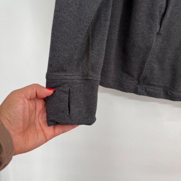 Lululemon Womens Open Cardigan Size 12 Stretch Modal Jersey Wrap Jacket gray - Picture 8 of 14